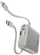PowerBank 3w1 Bazic Fusion Mini 10000mAh kabel USB-C/Lightning szary 1