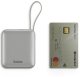 PowerBank 3w1 Bazic Fusion Mini 10000mAh kabel USB-C/Lightning szary 3