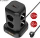 Przedłużacz 12w1 Rozdzielacz wieża ładująca Alogy ChargeTower Pro 2500W 8x gniazdo ładujące 3x USB.A 1x USB.C kabel 1.8m Czarny 10