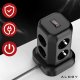 Przedłużacz 12w1 Rozdzielacz wieża ładująca Alogy ChargeTower Pro 2500W 8x gniazdo ładujące 3x USB.A 1x USB.C kabel 1.8m Czarny 7