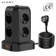 Przedłużacz 12w1 Rozdzielacz wieża ładująca Alogy ChargeTower Pro 2500W 8x gniazdo ładujące 3x USB.A 1x USB.C kabel 1.8m Czarny 8