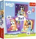 Trefl Puzzle 3w1 Poznaj Bluey - łącznie 106 elementów (34895) 1
