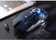 MYSZKA BEZPRZEWODOWA SLIM LED ŁADOWANA RGB BEZKLIKOWA USB 2.4Ghz AKUMULATOR 5