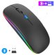 MYSZKA BEZPRZEWODOWA SLIM LED ŁADOWANA RGB Bluetooth+USB 2.4Ghz AKUMULATOR 1