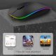 MYSZKA BEZPRZEWODOWA SLIM LED ŁADOWANA RGB Bluetooth+USB 2.4Ghz AKUMULATOR 2