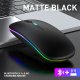 MYSZKA BEZPRZEWODOWA SLIM LED ŁADOWANA RGB Bluetooth+USB 2.4Ghz AKUMULATOR 6