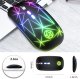 MYSZKA BEZPRZEWODOWA SLIM LED ŁADOWANA RGB BEZKLIKOWA USB 2.4Ghz AKUMULATOR 4