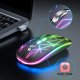 MYSZKA BEZPRZEWODOWA SLIM LED ŁADOWANA RGB BEZKLIKOWA USB 2.4Ghz AKUMULATOR 5