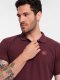 Męska jednokolorowa koszulka polo BASIC z dzianiny pique - bordowa V10 OM-POBS-0100 XXL 1