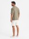 Męski t-shirt bawełniany LOOSE FIT z okrągłym dekoltem  khaki V8 OM-TSBC-0234 XL 4