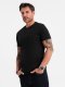 Klasyczny T-shirt męski bawełniany BASIC - czarny V1 OM-TSBS-0236 M 4