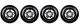 Bestif Kółka + łożyska BESTIF BKR01 PU 70x24 abec 9 2