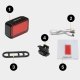LAMPKA ROWEROWA TYLNA LED 50lm 3 TRYBY LATARKA LAMPA WODOSZCZELNA BATERIA 6