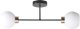CANDELLUX AMANDA LAMPA SUFITOWA CZARNY+ZŁOTY 2X40 E27 KLOSZ BIAŁY 32-21069 1