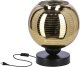 CANDELLUX Trio lampa stołowa czarny 1x60w e27 klosz złoty 41-11978 1