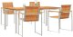 vidaXL 5-elementowy zestaw do jadalni w ogrodzie z litego drewna akacjowego, Stół do jadalni na świeżo 180x90x75 cm z litego drewna akacjowego 3