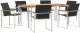 vidaXL 7-częściowy zestaw do jedzenia w ogrodzie z litego drewna akacjowego , Stół do jedzenia na świeżym powietrzu 180x90x75 cm z litego drewna akacjowego 2