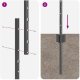 vidaXL Słupy ogrodzeniowe  88 sztuk U-Channel Szary 160 cm Stal 4