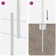 vidaXL Słupki Ogrodzeniowe 44 szt U-Channel Srebrny 200 cm Stal 5