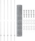 vidaXL VidaXL Euro Płot z 10 Słupkami Srebrnym 1,5x10 m Stal 4
