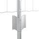 vidaXL Euro Płot z 5 Słupkami Srebrnym 0,4x10 m Stal 5
