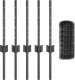 vidaXL Ogrodzenie  Euro z 5 słupkami Szare 0.4x10 m Stal 2