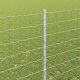 vidaXL Euro Płot z 10 Słupkami Srebrny 1,6x10 m Stal 3
