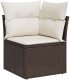 vidaXL vidaXL Zestaw 5-częściowy sof ogrodowych z poduszkami w brązowym poli rattan, vidaXL Sofa dwuosobowa ogrodowa z poduszkami w brązowym poli rattan 6