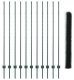 vidaXL Ogrodowe słupki 11 szt. U-Channel Zielone 160 cm Stal, Ogrodzenie sześciokątne Zielone 1.6x25 m Stal 3