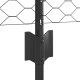 vidaXL Słupki Ogrodzeniowe 5 sztuk U-Channel Szare 60 cm Stal, vidaXL Sześciokątne Ogrodzenie Szare 0.6x10 m Stal 5