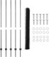 Słupki ogrodzeniowe vidaXL 10 szt U-Channel Szary 150 cm Stal, Ogrodzenie sześciokątne vidaXL Szare 1,5x10 m Stal 3