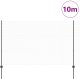 Słupki ogrodzeniowe vidaXL 10 szt U-Channel Szary 150 cm Stal, Sześciokątny płot vidaXL Szary 1,5x10 m Stal 3