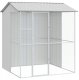 vidaXL Klatka dla ptaków Szara 215x210x247 cm Stal 1