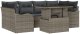 Zestaw kanap ogrodowych vidaXL 7-częściowy z poduszkami szary polirattan, Zestaw kanap ogrodowych vidaXL 2-osobowy z poduszkami szary polirattan 2