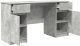 vidaXL Biurko w kolorze betonu szarego 140x49x76 cm z drewna inżynieryjnego 5