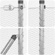 vidaXL Sześciokątne Ogrodzenie 1x100 m Stal ocynkowana, Szpilki ogrodzeniowe vidaXL 13 szt. 32 mm 120 cm Stal ocynkowana 5
