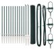 vidaXL Zestaw ogrodzeniowy Zestaw 2 Zielony Metal, Plastik 25 x 1,2 m 3