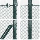 vidaXL Zestaw ogrodzeniowy Zestaw 2 Zielony Metal, Plastik 25 x 1,2 m 9