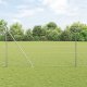 Płot sześciokątny vidaXL 1,6x100 m ze stali ocynkowanej, Słupki ogrodzeniowe vidaXL z kotwą 13 szt. 32 mm 180 cm ze stali ocynkowanej 1