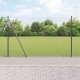 Szare ogrodzenie vidaXL heksagonalne 1.6x10 m ze stali, Słupki ogrodzeniowe vidaXL z podstawami 7 sztuk 32mm 88.5cm ze stali ocynkowanej 1