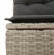 vidaXL Zestaw sof ogrodowych z 6 elementami z poduszkami jasnoszary rattan poliester, Sofa ogrodowa na 2 osoby z przechowalnią i poduszkami jasnoszary rattan poliester 6