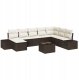 vidaXL Zestaw 8 częściowy sofy ogrodowej z poduszkami szary polirattan 2