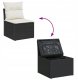 vidaXL 8-częściowy zestaw sof ogrodowych z poduszkami, czarny poli rattan, vidaXL 2-osobowa sofa ogrodowa z miejscem do przechowywania i poduszkami, czarna poli rattan 9
