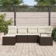 vidaXL vidaXL 6-częściowy zestaw sof ogrodowych z poduszkami Brązowy Poli Rattan, vidaXL 2-osobowa sofa ogrodowa z miejscem na rzeczy i poduszkami Brązowa Poli Rattan 3