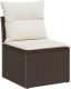 vidaXL vidaXL 6-częściowy zestaw sof ogrodowych z poduszkami Brązowy Poli Rattan, vidaXL 2-osobowa sofa ogrodowa z miejscem na rzeczy i poduszkami Brązowa Poli Rattan 5