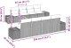 vidaXL Zestaw sofy ogrodowej 7-częściowy z poduszkami czarny z polirattanu akacjowego 10