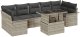 vidaXL 8-częściowy zestaw sofy ogrodowej z poduszkami jasnoszary polirattan, vidaXL 2-osobowa sofa ogrodowa z schowkiem i poduszkami jasnoszary polirattan 2