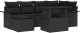 Zestaw Sof Ogrodowych vidaXL 7 Części z Poduszkami Czarny Polirattan, Zestaw Sofy dwuosobowej vidaXL z Miejscem na Przechowywanie i Poduszkami Czarny Polirattan 2