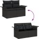 Zestaw Sof Ogrodowych vidaXL 7 Części z Poduszkami Czarny Polirattan, Zestaw Sofy dwuosobowej vidaXL z Miejscem na Przechowywanie i Poduszkami Czarny Polirattan 6