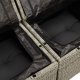vidaXL Zestaw Sofy Ogrodowej z 5 elementów z poduszkami Jasnoszary Rattan Poliester, Sofa Ogrodowa na 2 os. z Schowkiem i Poduszkami Jasnoszary Rattan Poliester 7